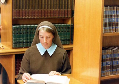 Sr Marie-Aimee in the Library of the Carmelite Monastery Melbourne