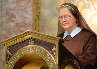 Sr Miriam at Lectern - Centenary Mass 2022. Photo by Fiona Basile