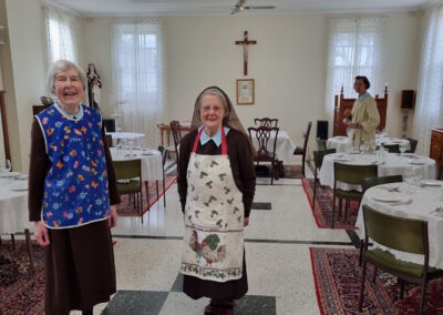 Sr Paula and Sr Rosemary. Preparations for Centenary Celebrations – Foundation of Carmelite Nuns in Melbourne Archdiocese 22 September 1922 – 2022